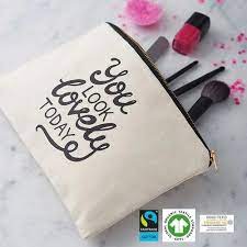 organic cotton cosmetic bags