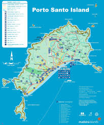 It is an archipelago situated in the north atlantic ocean, southwest of portugal. Porto Santo Island Map