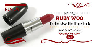 mac ruby woo lipstick review ang savvy