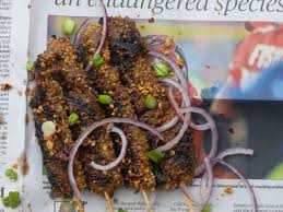 tasty nigerian beef suya skewers food
