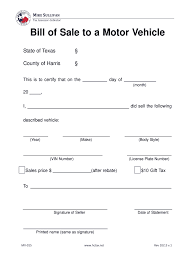 bill of texas dmv fill out sign
