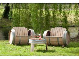 wine barrel side table alsace