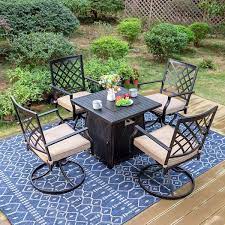 Metal Swivel Chairs Patio Fire Pit