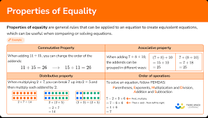 Properties Of Equality Math Steps