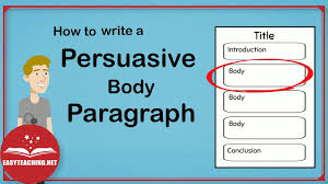 how to structure a persuasive paragraph