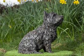 sitting west highland terrier sculpture
