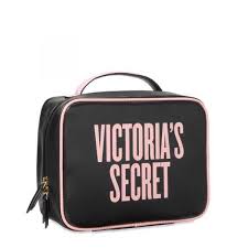 black pink travel cosmetic bag