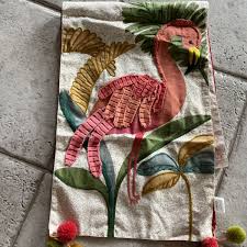 flamingo pier one imports embroidered