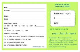 Pledge Card Template And Welcome Cards One Write Company Literals