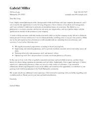 Cover Letter For A Pharmacy Technician Pharmacist Cover Letter