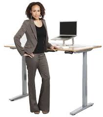 Convenient ac outlet at back of 6 base. Standing Desk Adjustable Height Desk Geekdesk