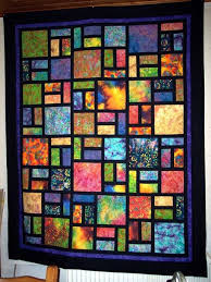 Batik Stained Glass Quilt Quilts