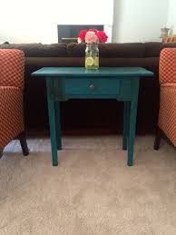 Side Table Makeover With Valspar Chalk Paint The Happy