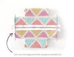 crochet toiletry bag tapestry cube