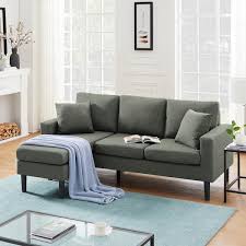 Polyester Blend L Shaped Sectional Sofa