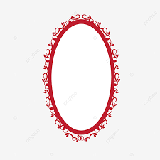 svg red simple mirror frame decoration
