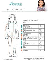 Doll Measurements Chart Liberty Jane Jeans Bundle Doll