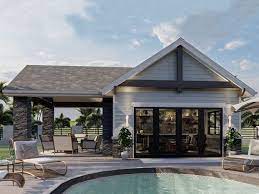Pool House Plans Pool House Plan With