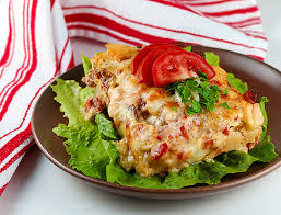 Egg bake can be prepared the night before and refrigerated, covered, overnight. Easy Cheesy Potatoes O Brien Bacon Casserole Gluten Free The Heritage Cook