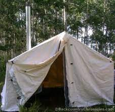 a canvas wall tent cing without