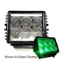 4 6 Off Road Light Bar Green Led Double Row Spot Beam 1350 Lm