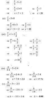 Simple Linear Equations Icse Class 6th