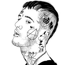 Scary coloring pages sketches lil peep tattoos tattoos cool coloring pages lil peep hellboy sketch book face stencils dark art drawings. Drawing Of Lil Peep Easy Novocom Top