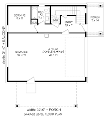 garage living plan 40837 modern style