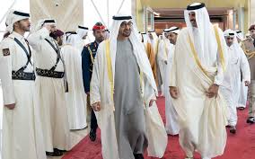 uae leader visits qatar for first time