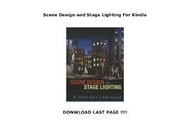 Scene Design And Stage Lighting For Kindle