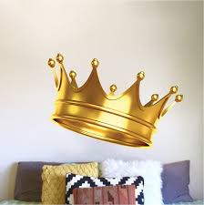 Gold Crown Wall Mural Decal Boys Room