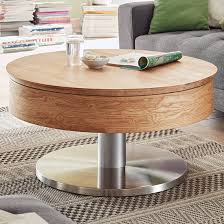 suva round wooden storage coffee table
