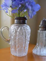 Antique Syrup Pitcher Pressed Glass