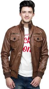 Atc Full Sleeve Solid Mens Leather Jacket