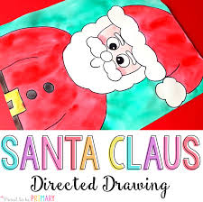 Color him in and you are all done. Santa Claus Drawing The Jolliest Art Activity Proud To Be Primary