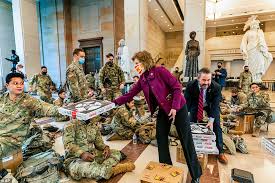 Meanwhile, the washington post and politico reported that hundreds of guard troops were forced out of areas of the capitol they had been using for rest. Inauguration Day 2021 National Guard Troops Sleep On Congress Floor Daily Mail Online