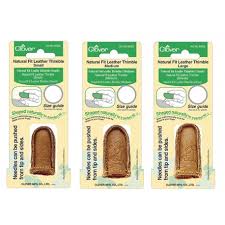 Natural Fit Leather Thimbles Clover