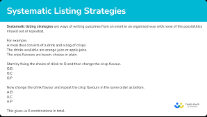 Systematic Listing Strategies Gcse