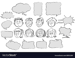 People And Different Speech Bubble Templates Vector Image