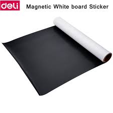 Us 32 0 Deli Magnetic Soft Whiteboard Sticker Soft Iron White Board Sticker Wall Sticker Office Message Easy Erase Writing Whiteboard In Flip Chart