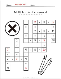 Math Crossword Puzzle Printables