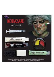 makeup kit biohazard uni black red yellow one size fun world