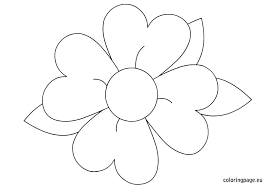 Flower Coloring Pages Printable At Free Flowers Coloring Pages Free