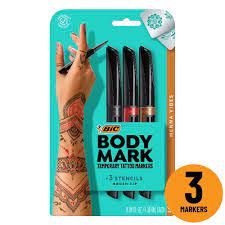 bic bodymark temporary tattoo markers