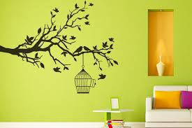 Birds Cage Tree Wall Decal Wall