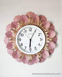 Diy Decorative Paper Flower Clock Diy