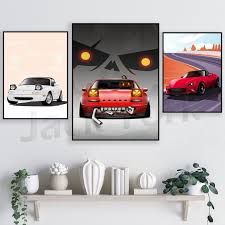Mazda Mx5 Style Art Poster Retro