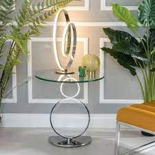 Glass End Table Glass Top Side Table