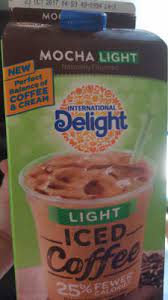 Internation delight released two canned iced coffees that come in caramel macchiato and oreo flavors. Mocha Light Iced Coffee Carton