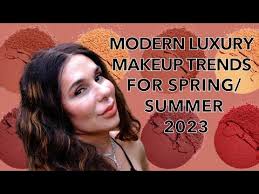 modern makeup application with a warm
